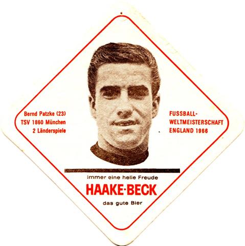bremen hb-hb haake wm 1966 2a (raute180-bernd patzke-schwarzrot)